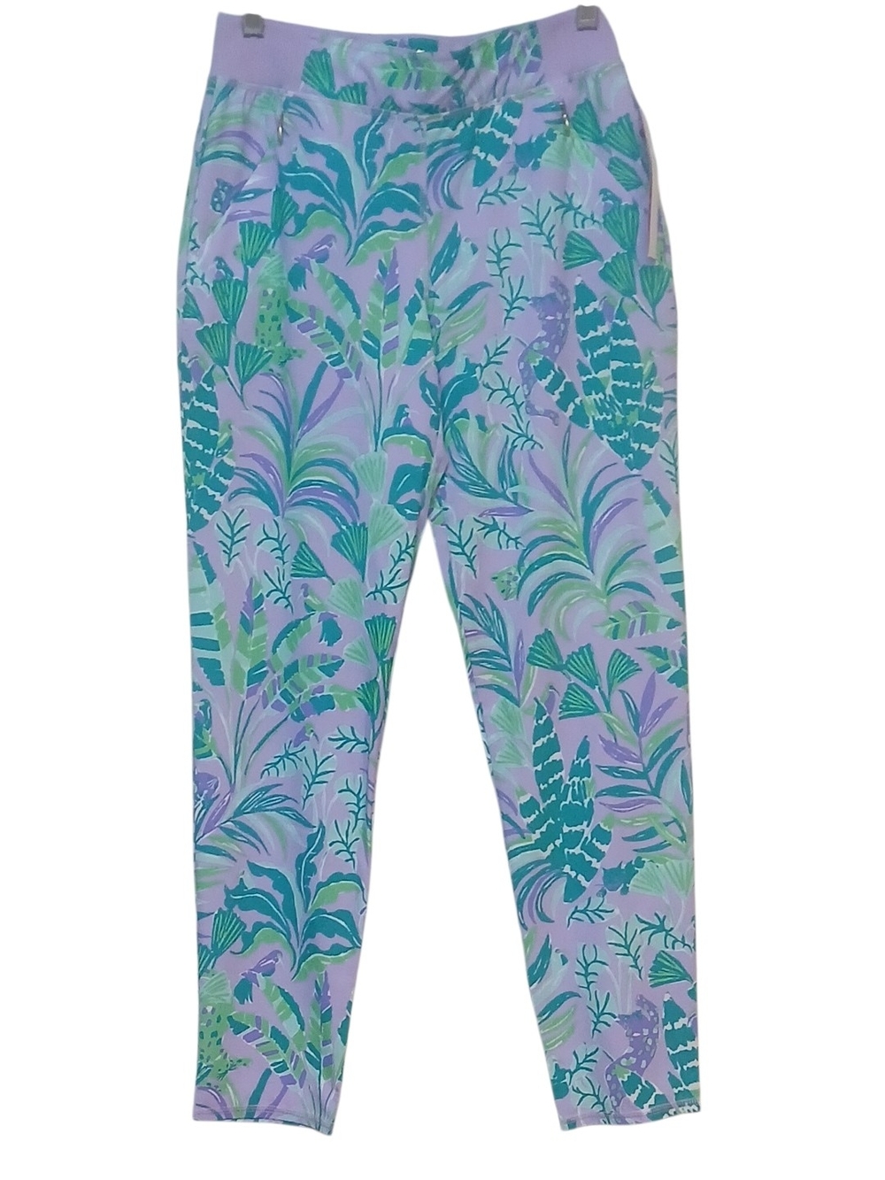 Lilly Pulitzer - NWT. Zippered Pockets, Woven, Elastic Waist, Tropical Floral... - Picture 9 of 11